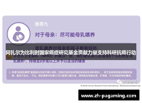 阿扎尔为比利时国家癌症研究基金贡献力量支持科研抗癌行动
